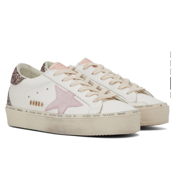 Golden Goose Hi Star Sneaker White, Antique Pink, Cinder, NIB Auth - Picture 2 of 10